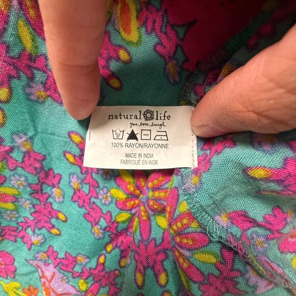 NATURAL LIFE Women Patricia Maxi Dress Flowy Tiered Boho Hippie Festival SZ XS - Picture 8 of 16